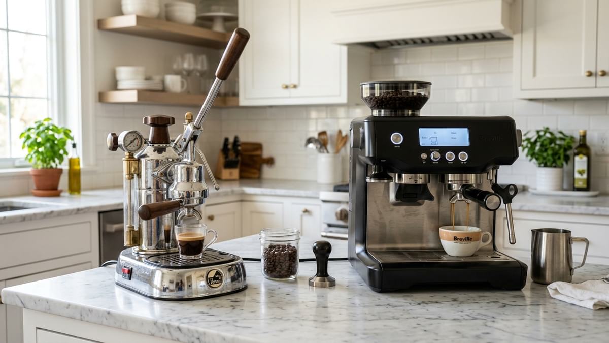 Machines espresso manuelles et automatiques